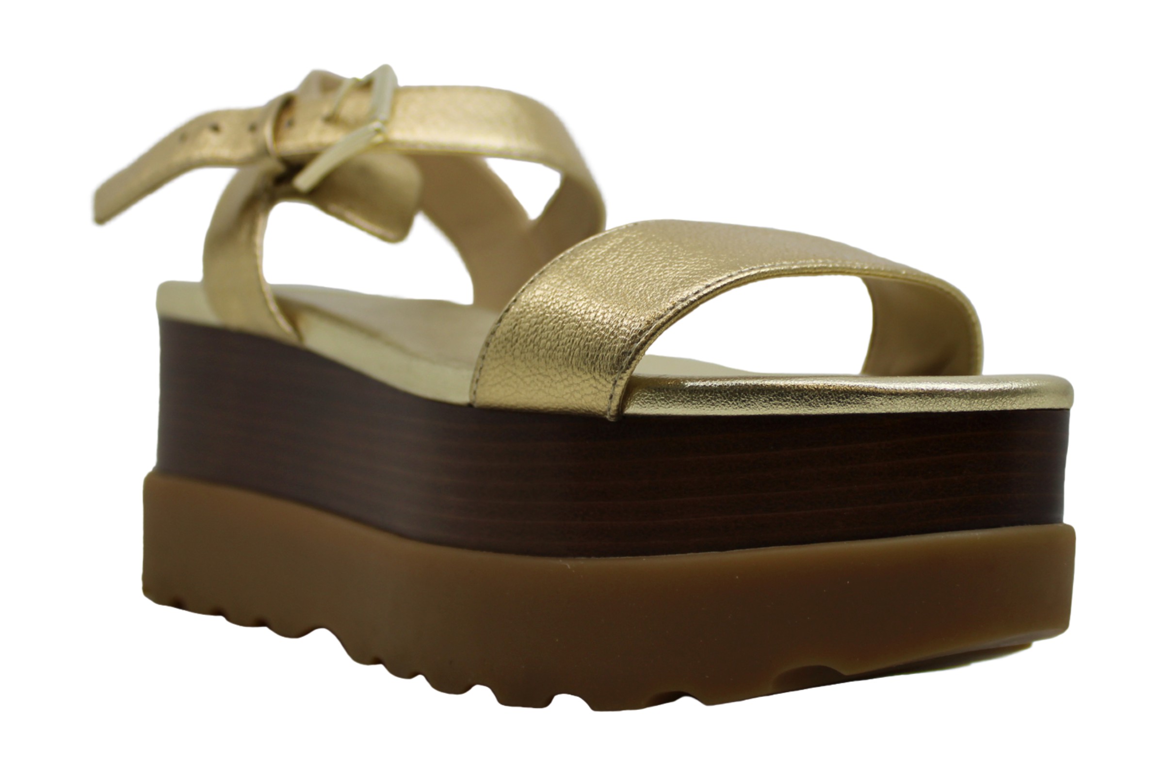 Michael Kors Womens Marlon Flatform Leather Open Toe Casual, Pale Gold, Size 8.5 | eBay