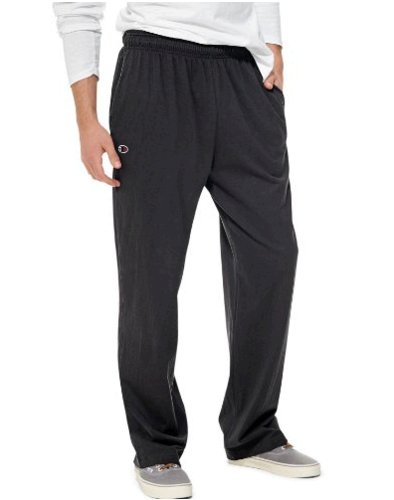 champion men's open bottom jersey pants