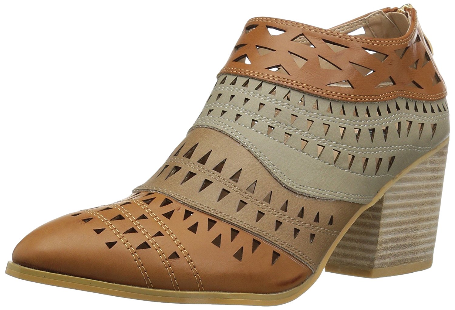 NYLA Womens Aztex Ankle Bootie BrownMulti Size 90 NYLA Womens Aztex Ankle Bootie BrownMulti Size 90