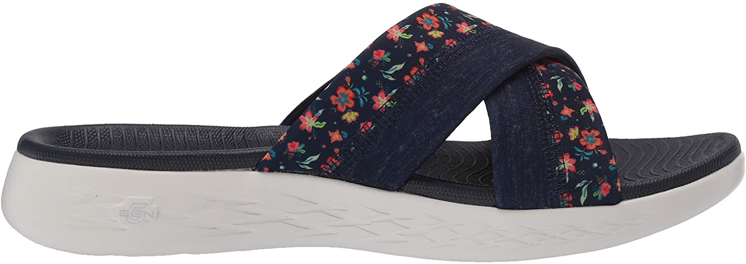 Skechers Women's Shoes 140038 Fabric Open Toe Casual Slide, Navy, Size 7.0 hyHz | eBay