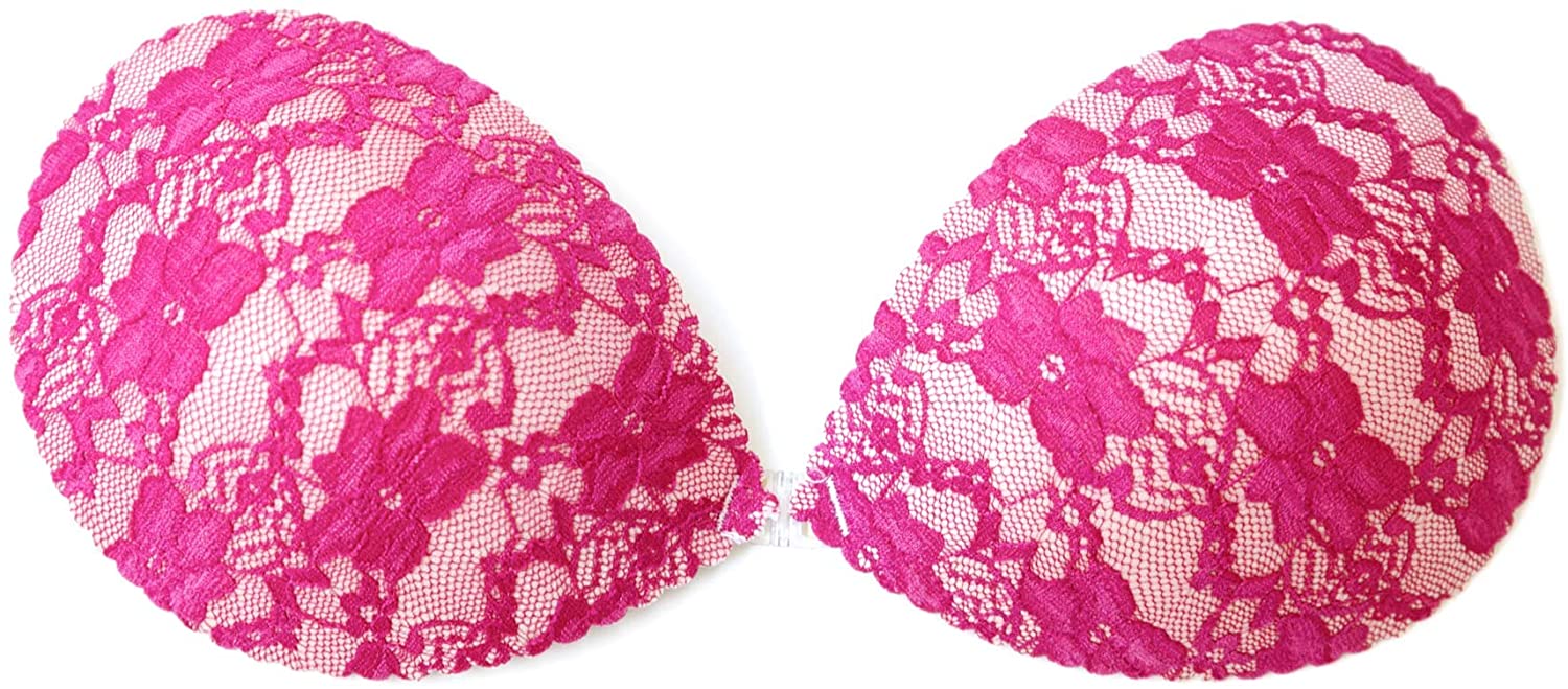 Flyrt Sticky Adhesive Bra Lace Strapless Backless Padded, Pink, Size Medium ipp2 850009813077 eBay