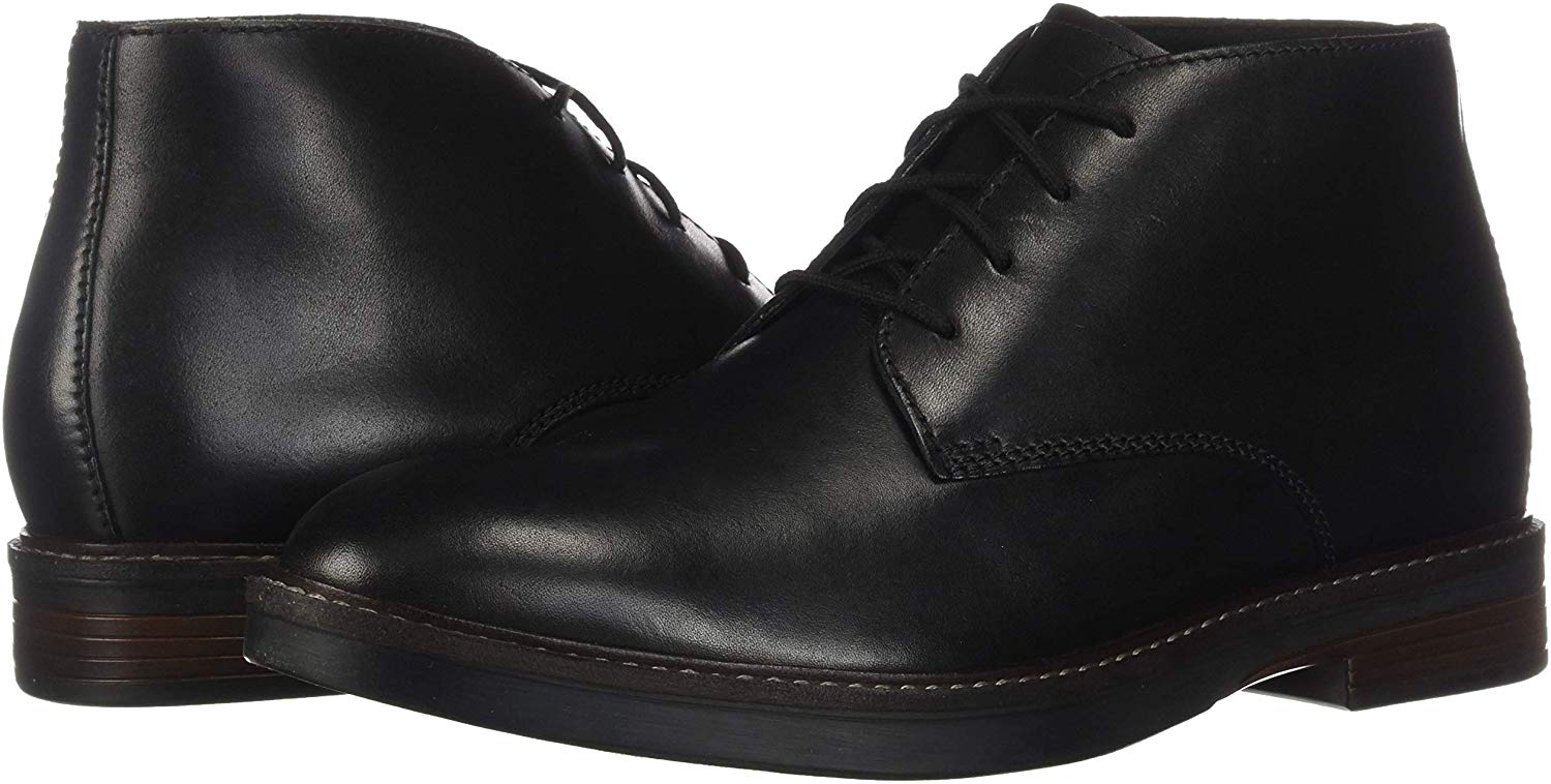 Clarks Men�s Paulson Mid Chukka Boot, Black Leather, Size