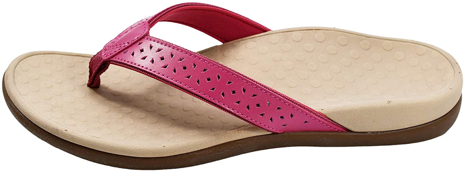 Vionic Women's Tide Perf Toe-Post - Ladies Flip Flops with, Rouge, Size 8.0 axmL | eBay