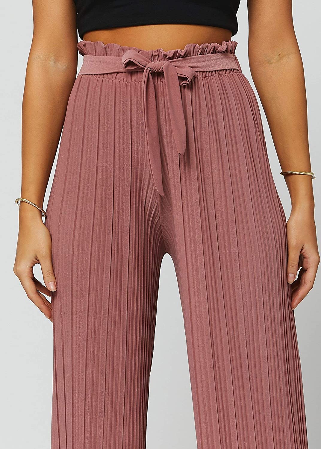 dusty pink palazzo pants