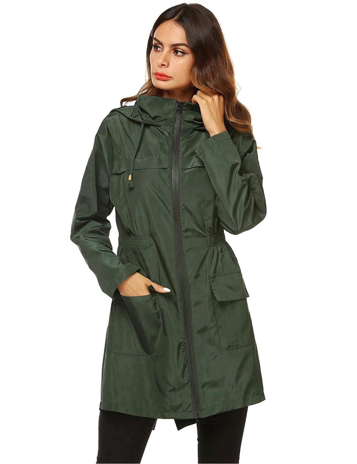 LOMON Women Raincoat Packable and Lightweight for Travel, Amy Green ...