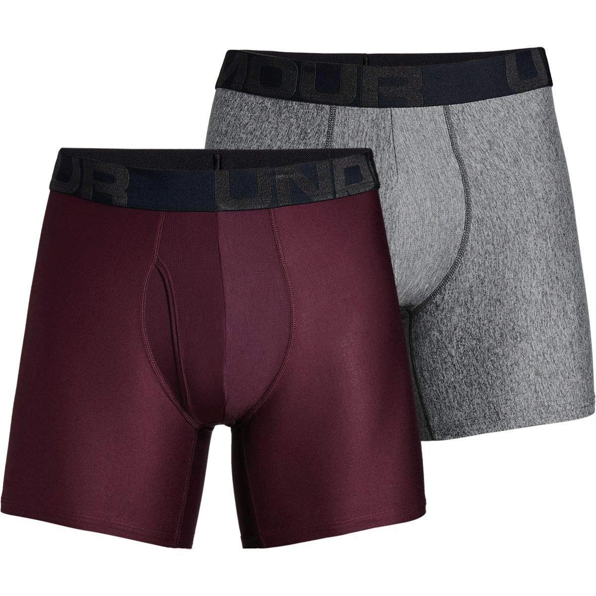 Under Armour Tech 6in Underwear - 2-Pack - Men's Dark, Red, Size X ...