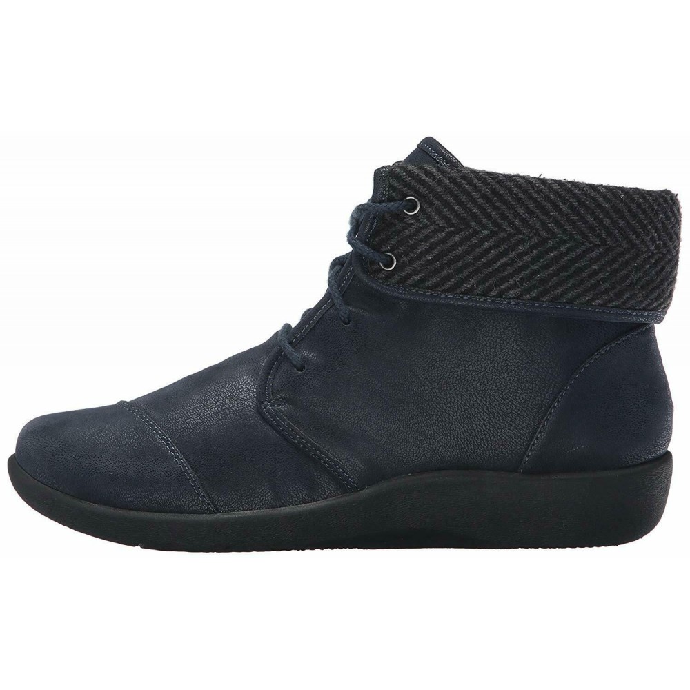 clarks womens navy boots