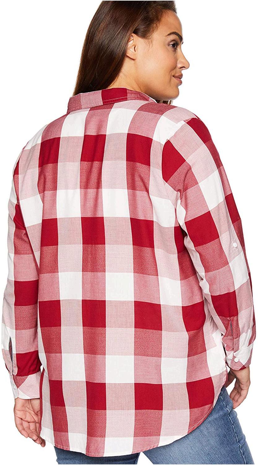 women's plus size buffalo plaid shirt