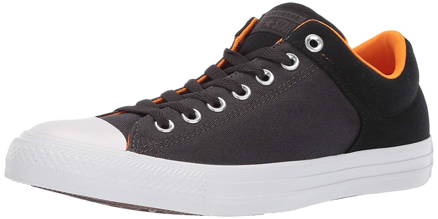 black and orange converse