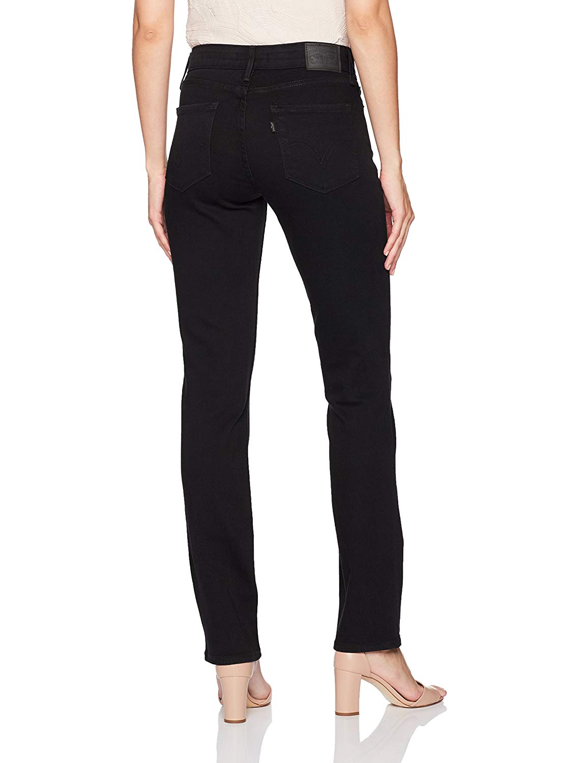 Levi's Women's 525 Perfect Waist Straight Jeans,, Black Sateen, Size 29 ...