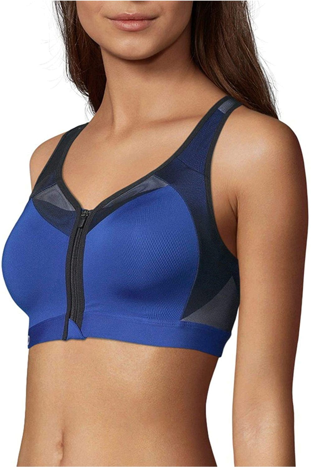 champion women's motion control zip sports bra bra