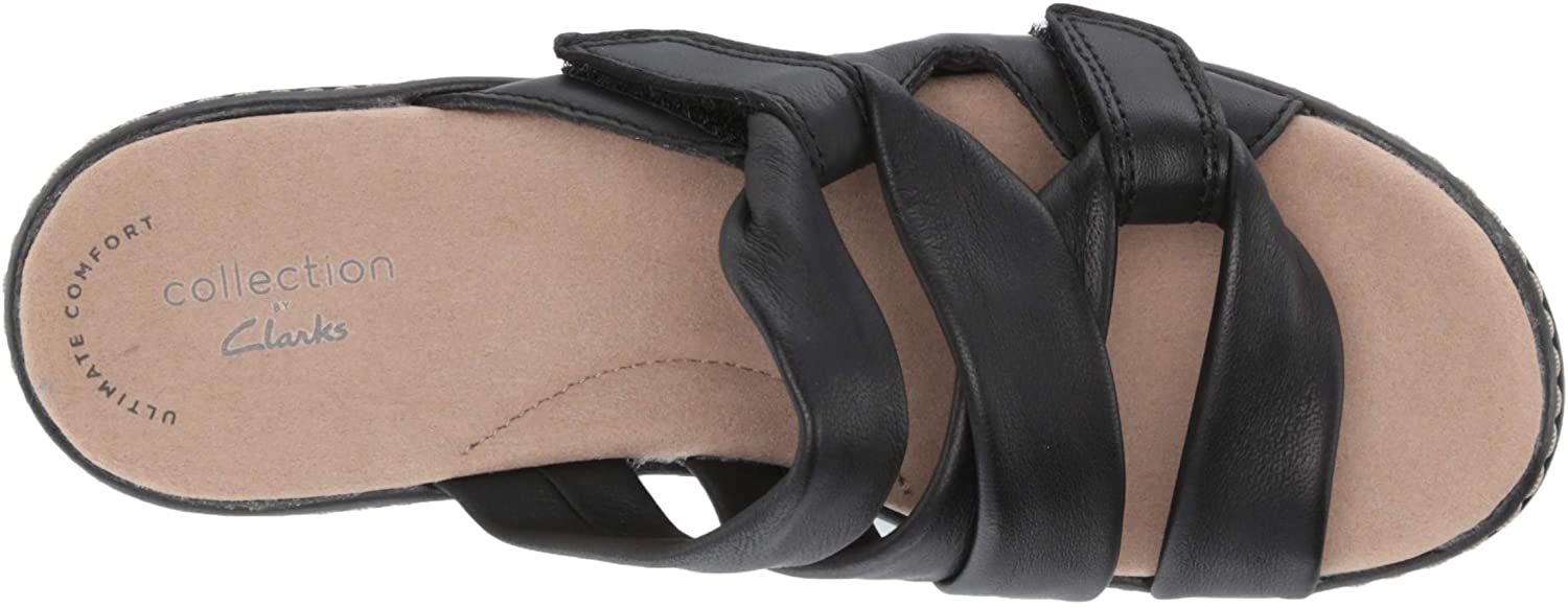 Clarks Women's Delana Jazz Sandal, Black Leather, Size 12.0 vcRO | eBay