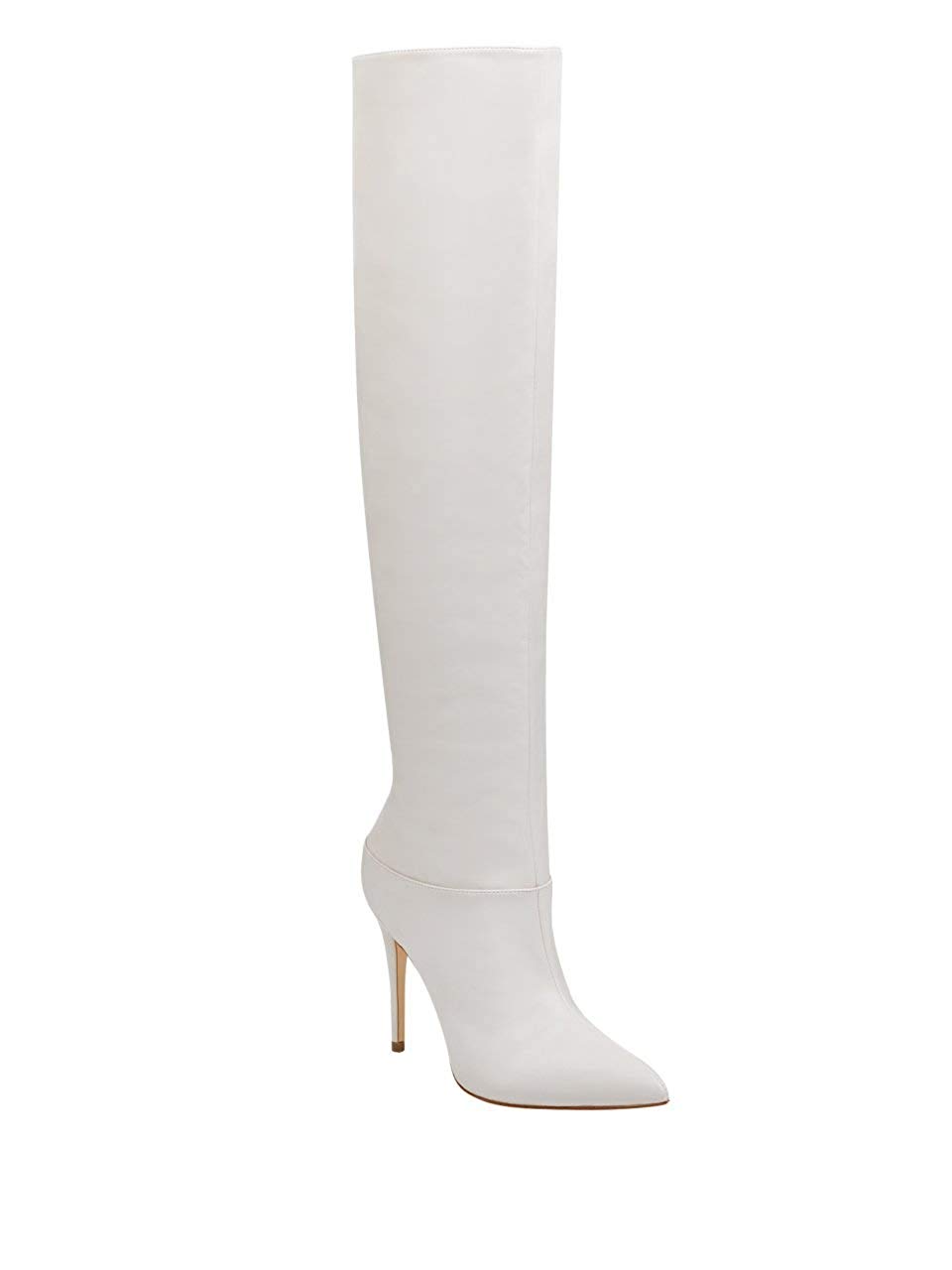 Guess Womens Orianna2 Pointed Toe Over Knee Fashion Boots, Ivory, Size ...