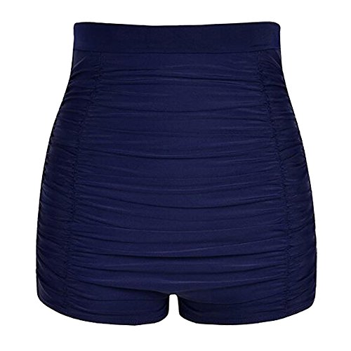 Tomlyws Women's Tankini Bikini Bottom High Waist Swim Shorts, Navy2 ...
