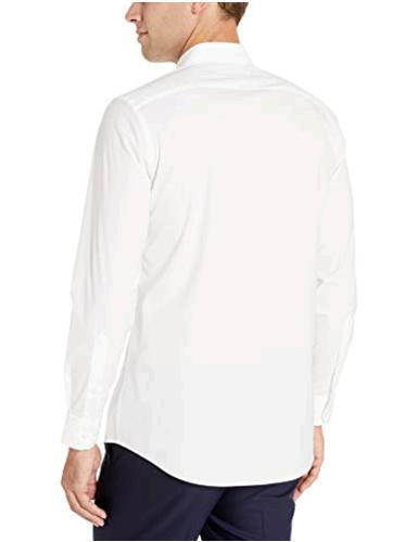 men's white stretch dress shirt