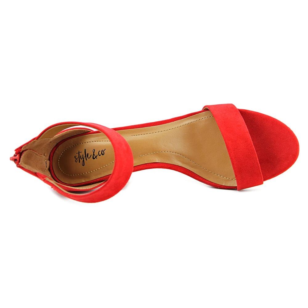 Style & Co. Womens Paycee Open Toe Casual Ankle Strap Sandals, cerise, Size 9.0 | eBay