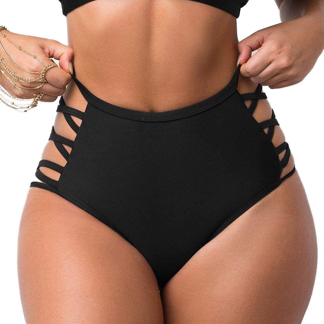 Colo Women Sexy Bikini Bottoms Lace Strappy Sides High Waisted Black Size 10 Ebay 2903