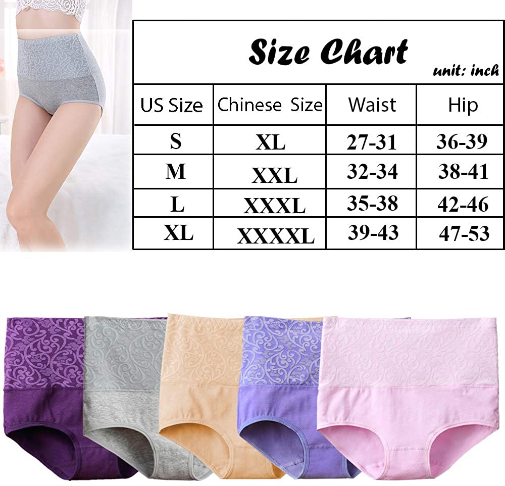 Womens High Waist Panties Tummy Control Briefs Cotton 5 Pack Size X Large 2qn 749390875705 Ebay 