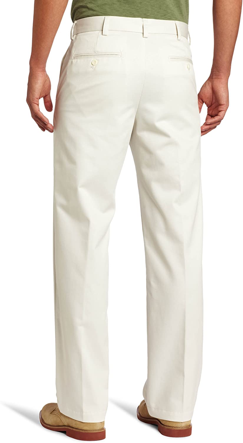 IZOD Men's American Chino Flat Front Straight Fit Pant, Pumice, Size ...