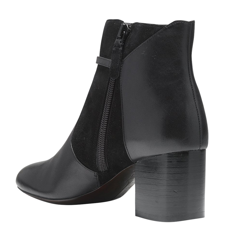 cole haan black leather bootie