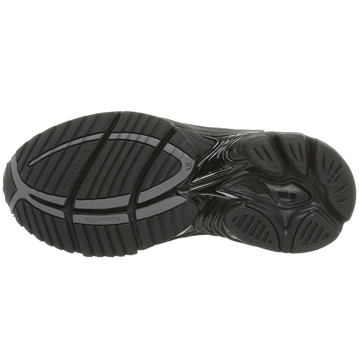 Saucony Womens Grid Omni Walker Low Top Lace Up Running Sneaker, Black