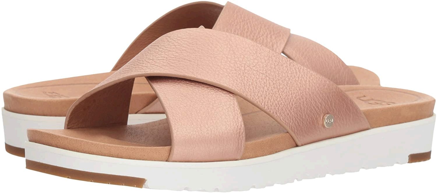 rose gold ugg flip flops