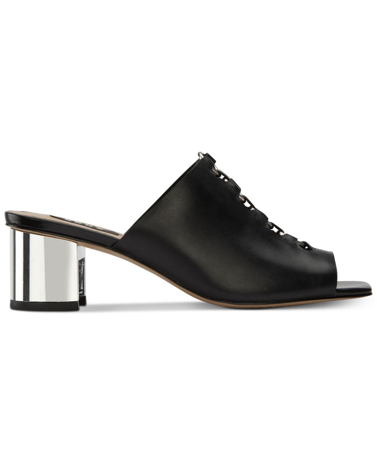 dkny mules black