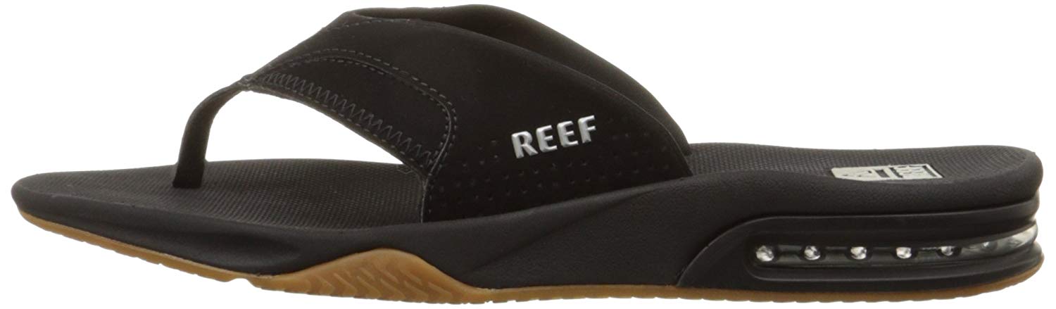 reef silver flip flops