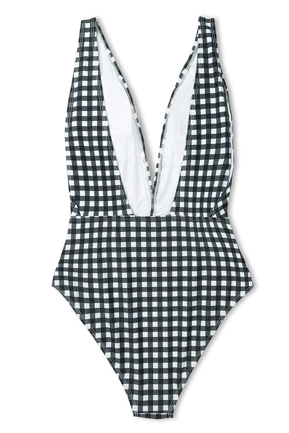 cupshe black and white gingham