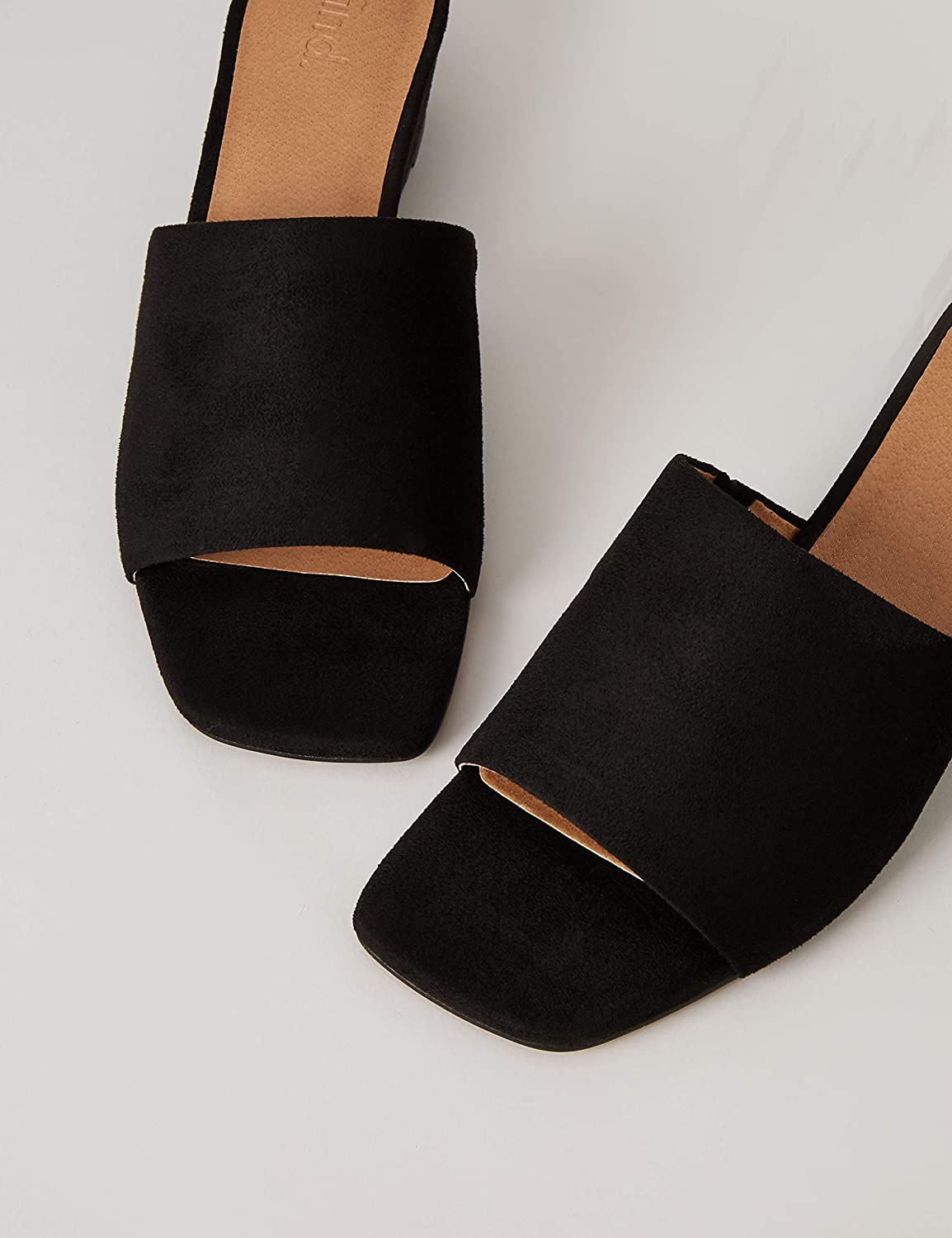 open toe wedge mule