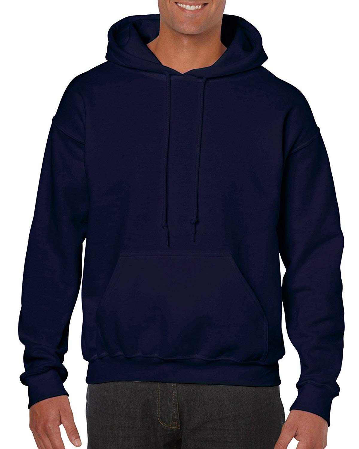Gildan Men's Heavy Blend Fleece Hooded Sweatshirt G18500,, Navy, Size ...