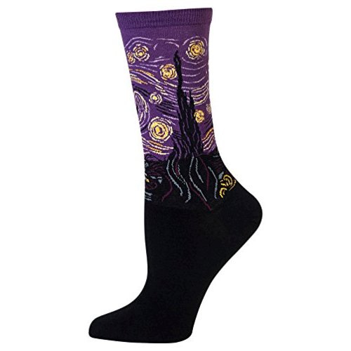 Download Hot Sox Women's Artist Series Crew Socks | Starry Night,, Purple, Size 4.0 eQBQ | eBay