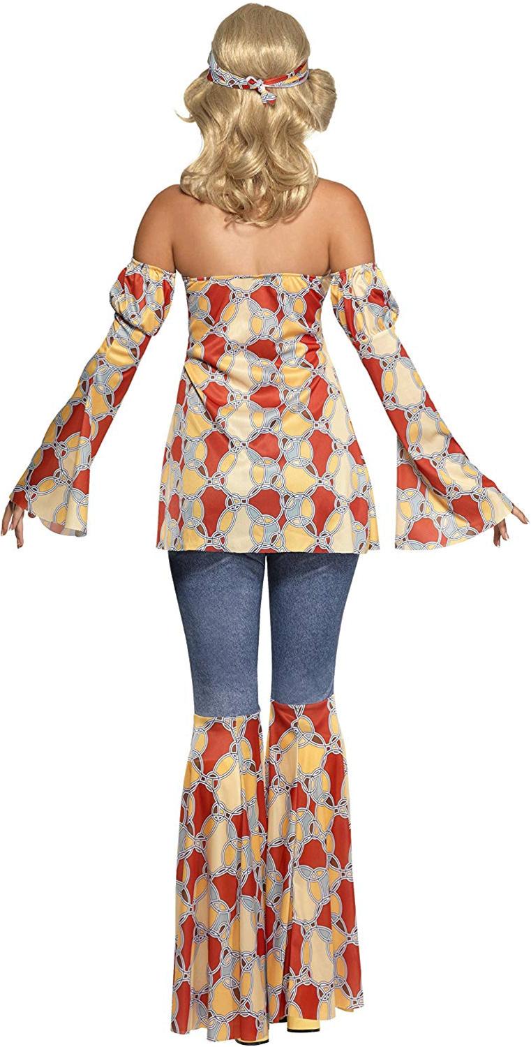 Smiffys Vintage Hippy 1970s Costume, Multi-colour, Size 10.0 zlM1 | eBay