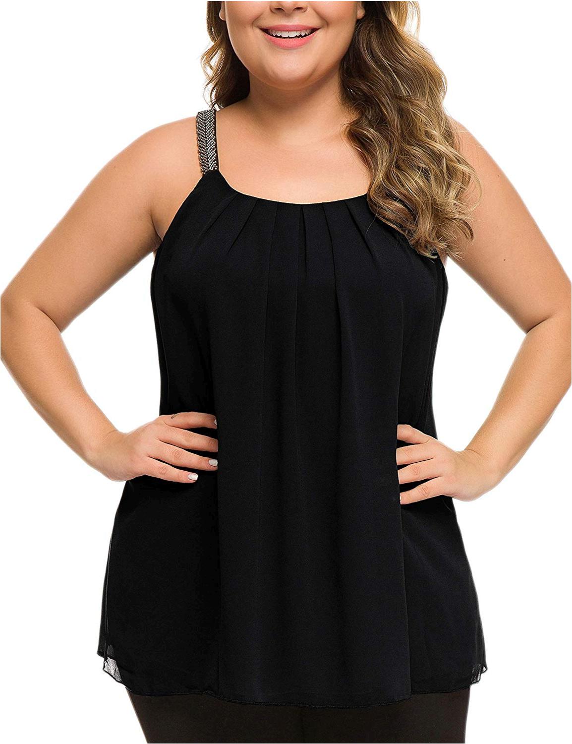 chiffon tank top plus size