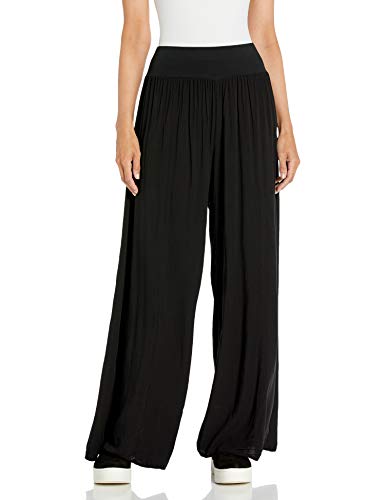 M Made in Italy Women's Woven Crinkle Pants, Black, Size Medium lZWY | eBay