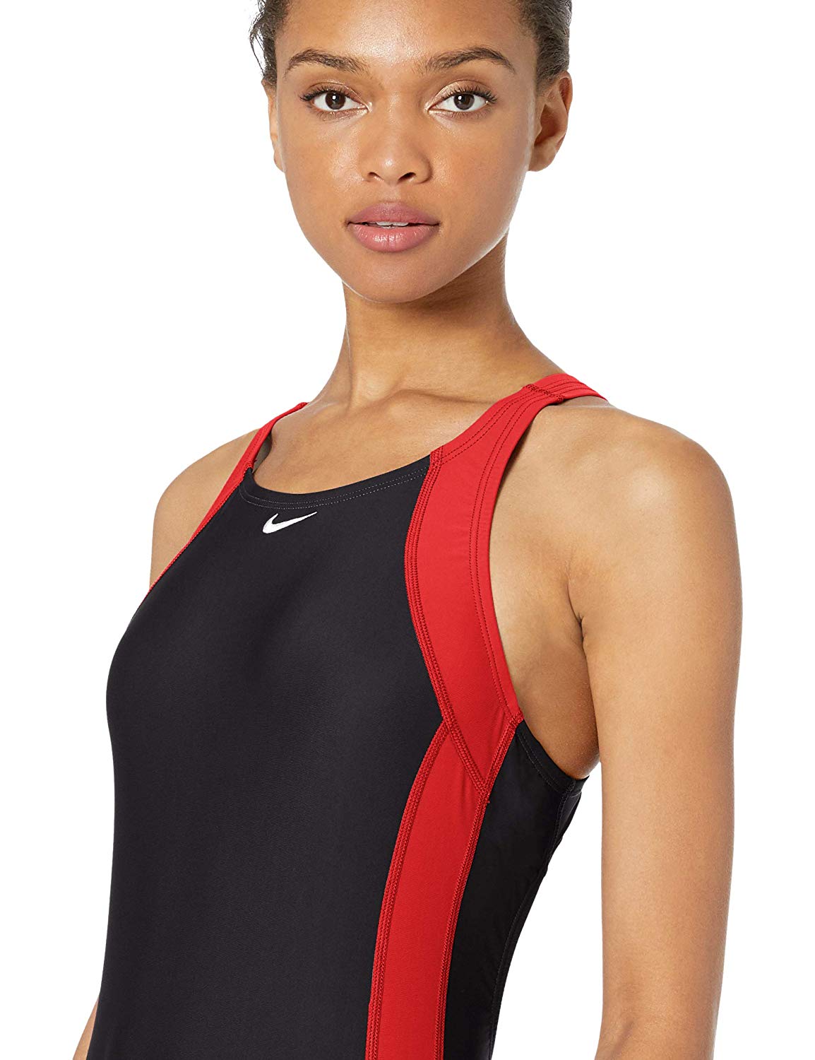 Nike Swim Women's Fast Back One Piece Swimsuit, University, Black, Size ...