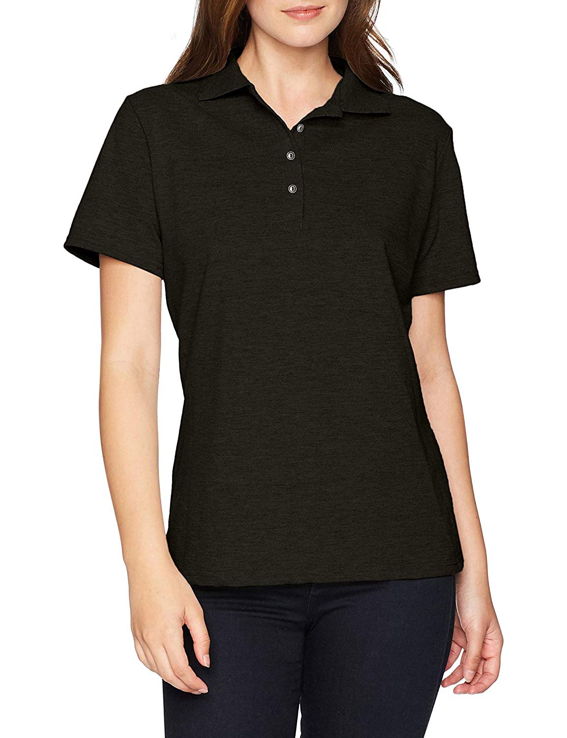 Hanes Women's Pique Polo, Black, 2X Large, Black, Size 2.0 wQhU | eBay