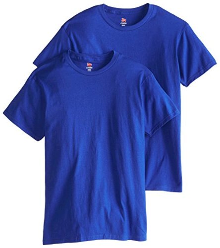 Hanes Men's Nano Premium Cotton T-Shirt (Pack of 2), Deep, Deep Royal ...