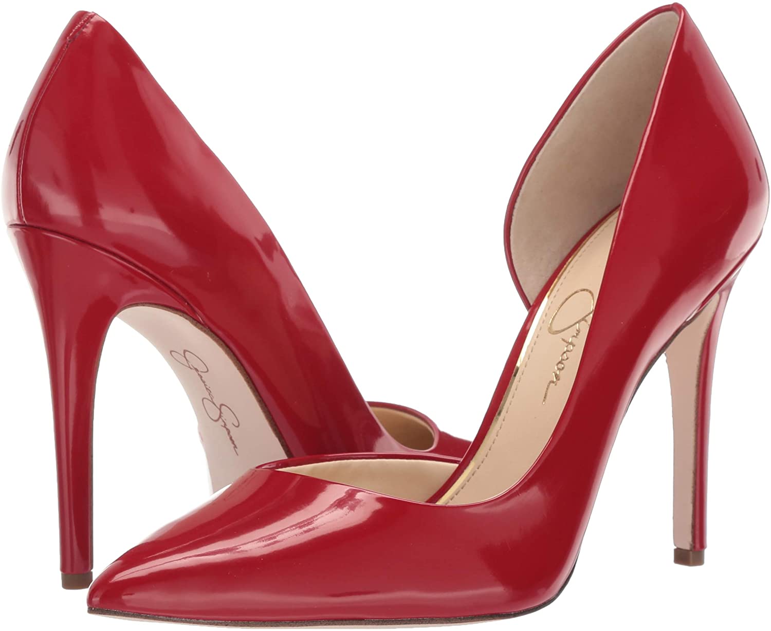 Jessica Simpson Womens Prizma Leather Pointed Toe D-orsay, Red Mousse ...