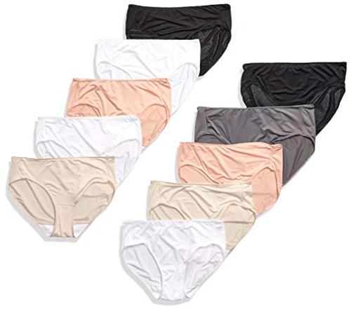 Hanes Women's Cool Comfort Microfiber Hipster 10-Pack,, Assorted, Size ...