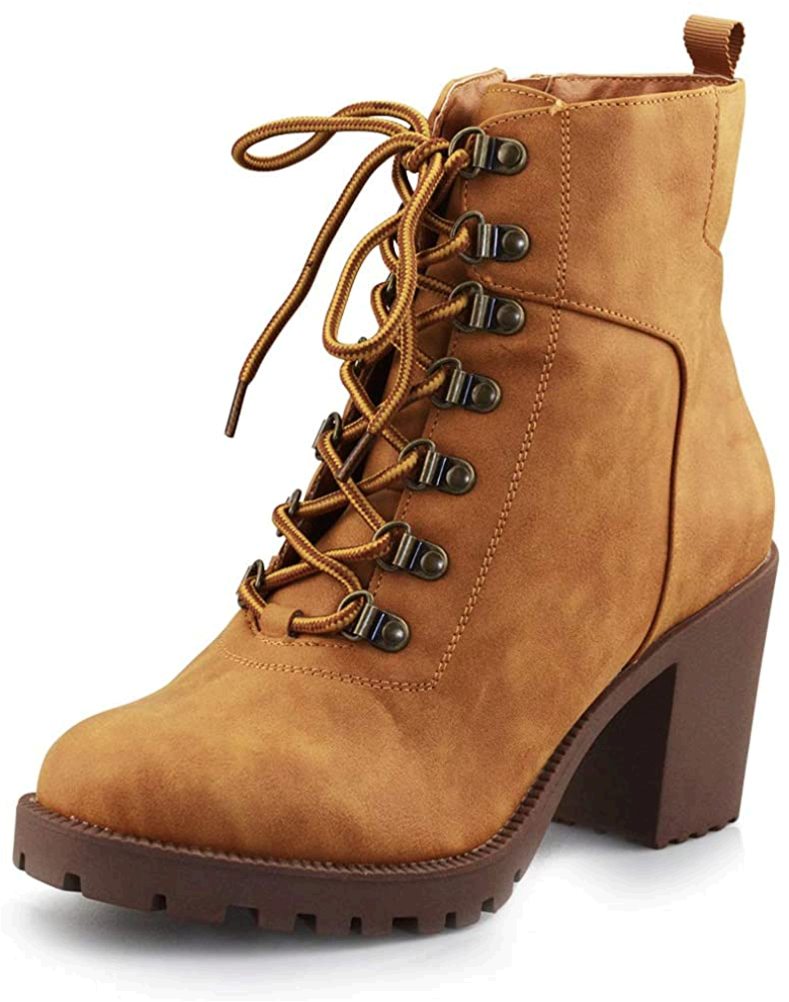 chunky heel lace up boots outfit
