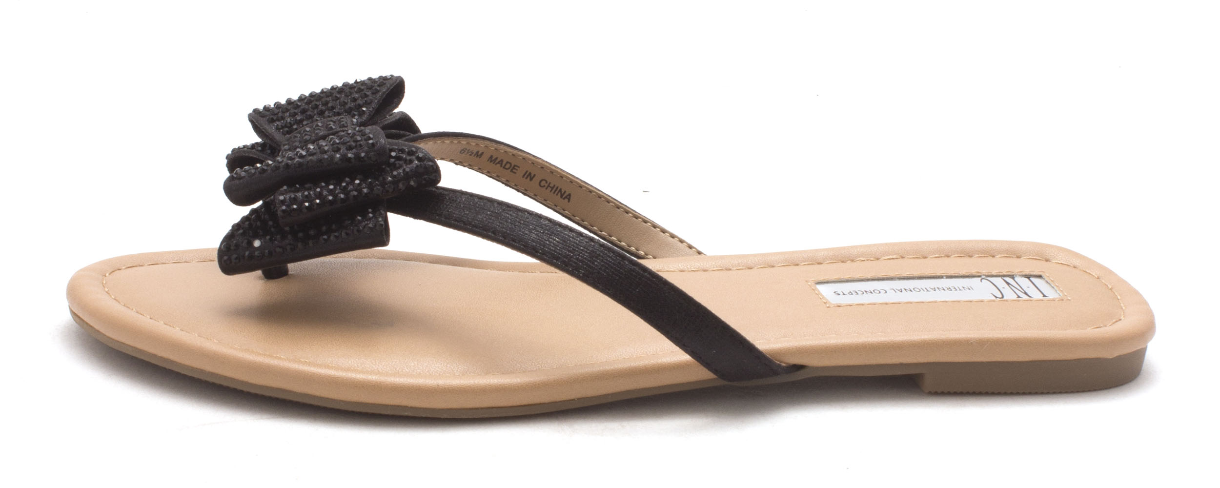 INC International Concepts Womens Mabae Fabric Open Toe Beach Black Size 50 INC International Concepts Womens Mabae Fabric Open Toe Beach Black Size 50
