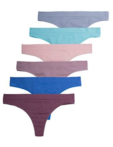 Kalon 6 Pack Women's Nylon Spandex Thong Underwear, Light Vintage, Size Medium 7 | eBay