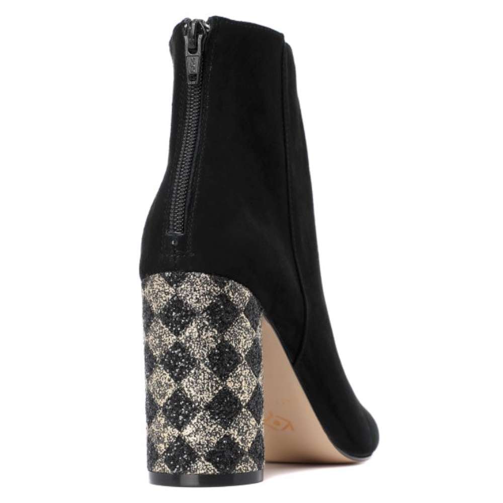 Katy Perry Womens The Mayari Suede Almond Toe Ankle, Black/Gold, Size 6.5 | eBay