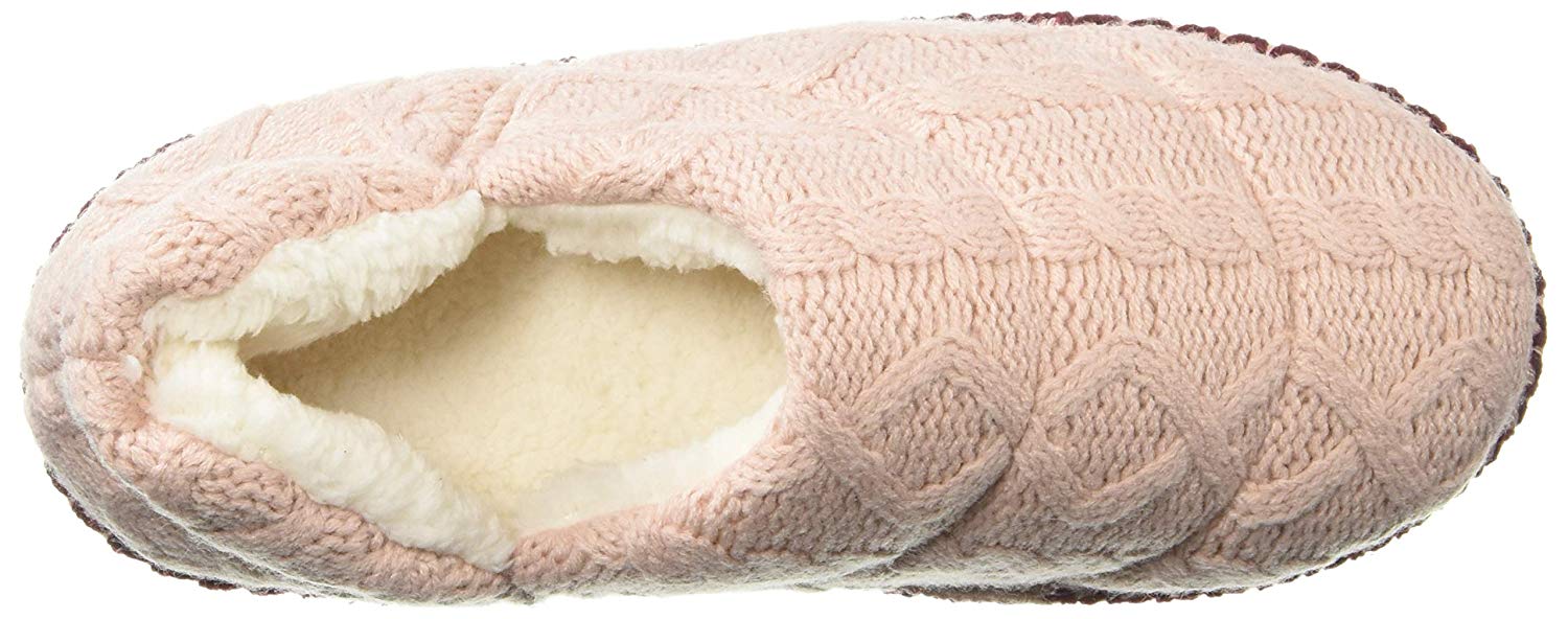 dearfoams cable knit bootie slippers
