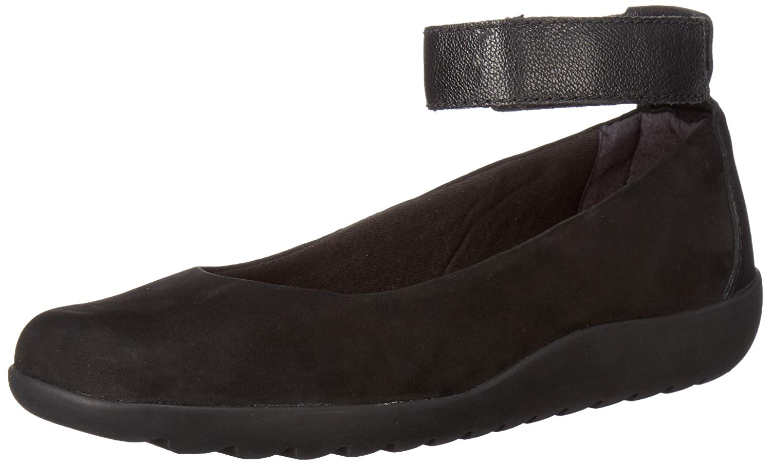 Clarks Womens Medora Nina Closed Toe Ankle Strap Slide, Black Nubuck ...