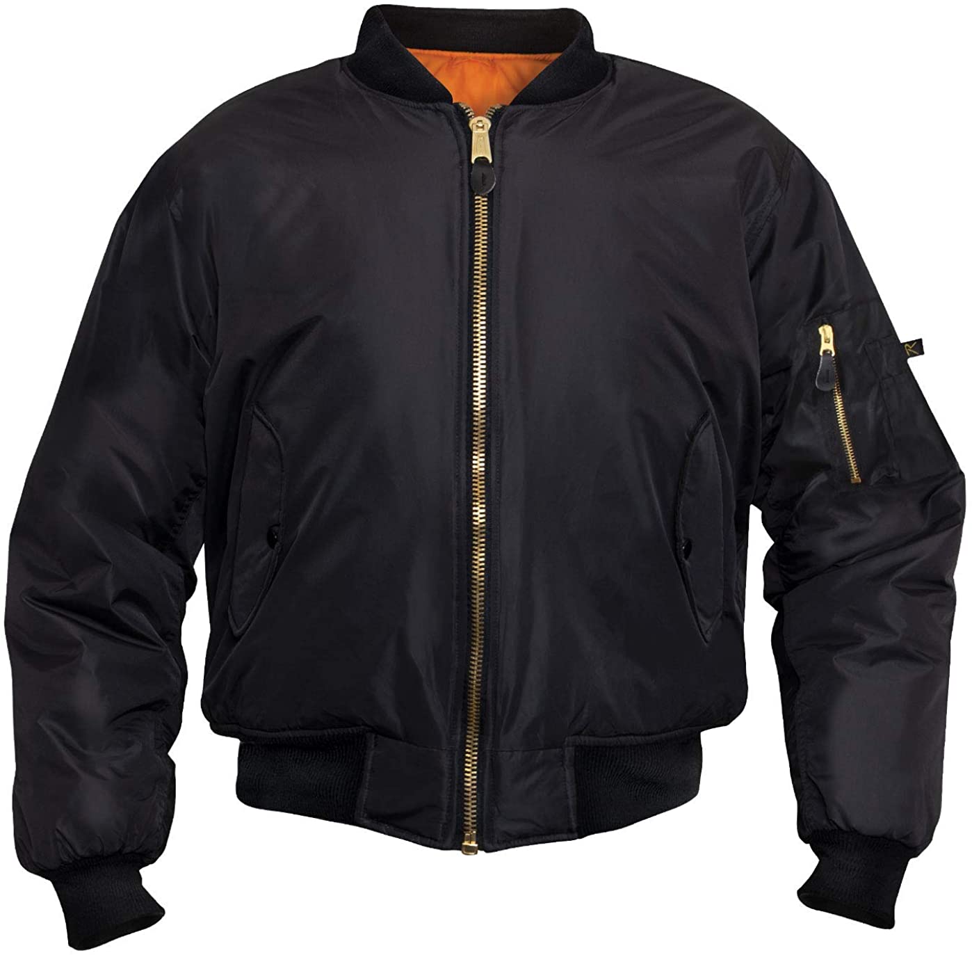 Rothco Enhanced Nylon MA-1 Flight Jacket, Black, Size Large uH98 | eBay