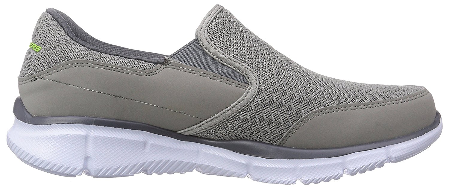 Skechers Mens Mind Game Suede Round Toe Slip On Shoes, Gray, Size 10.5 ...