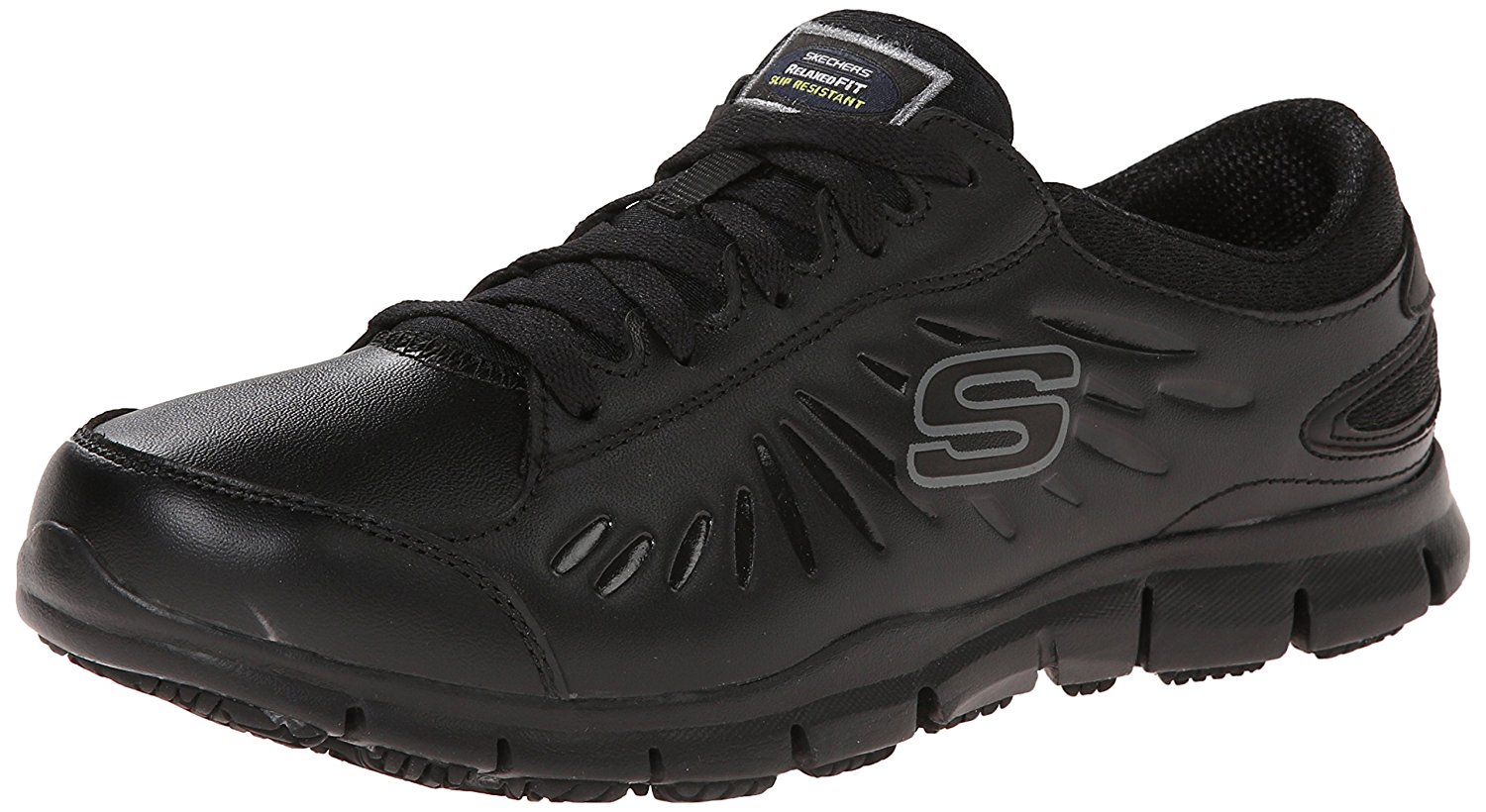 Skechers Work Women's Eldred Slip Resistant Shoe, Black, Size 8.5 xQUd ...
