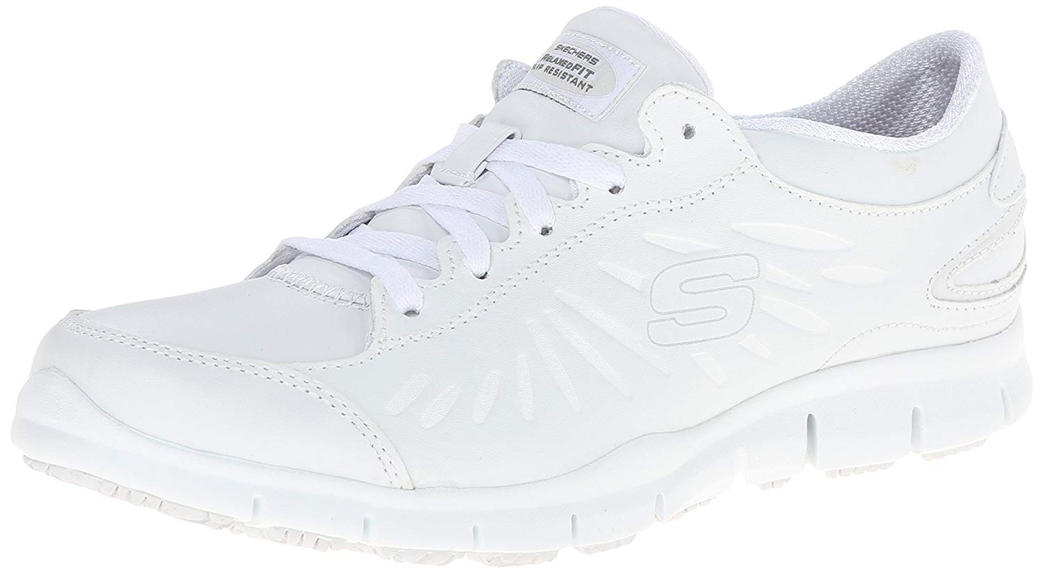 Skechers Work Womens Eldred Slip Resistant Shoe White Size 90 Gm92 Ebay